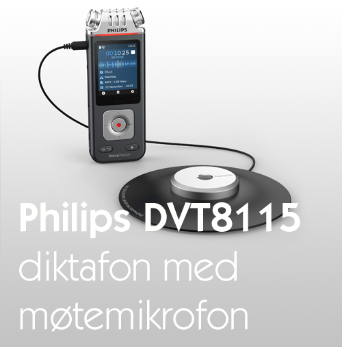 Philips VoiceTracer DVT8115 diktafon med møtemikrofon